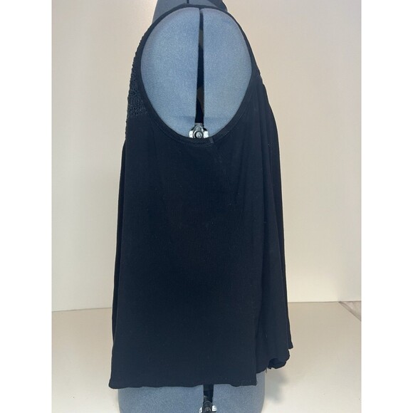 Democracy Black Tank Blouse 1X - Picture 4 of 7